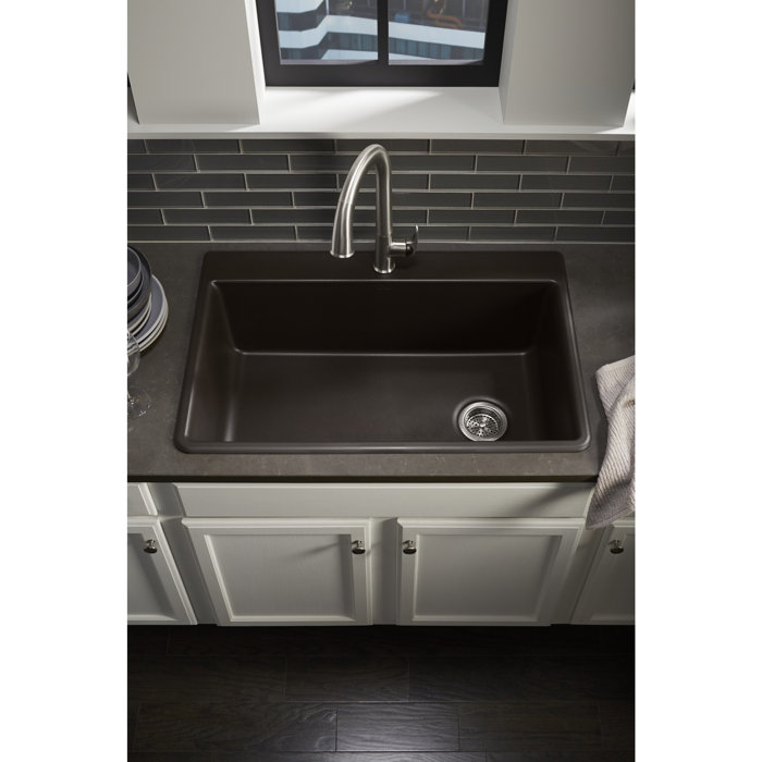 Kohler Kennon™ 33" x 22" x 101/8" Neoroc™ UnderMount SingleBowl Kitchen Sink & Reviews Wayfair